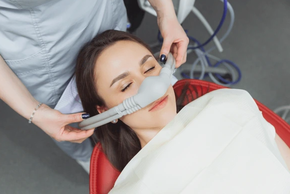 patient undergoing sedation dentistry
